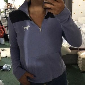 VS Pink Fleece Half ZIP